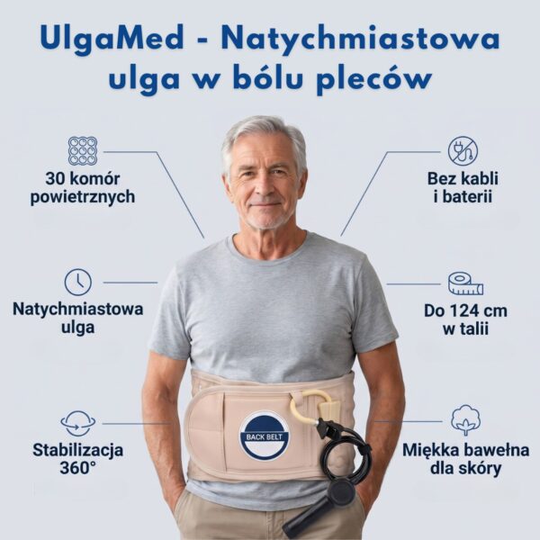 UlgaMed - Pas powietrzny rozsuwający ściśnięte kręgi + Pompka GRATIS