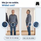 Mężczyzna 67 lat w zwykłych dżinsach z przodu i z boku – pod spodniami nie widać bokserek BokSafe