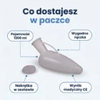 Kaczka UroSafe 1200 ml z rączką i nakrętką – zawartość paczki