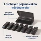 7 osobnych pojemniczków LekSafe z polskimi nazwami dni w jednym etui