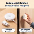 Lampka LumiKrok ładowana przez USB i mocowana na magnes, bez wiercenia